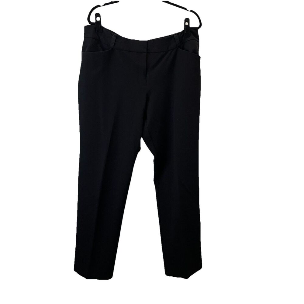 Worthington Modern Fit Solid Black Dress Pants Trousers Womens Size 16 Career